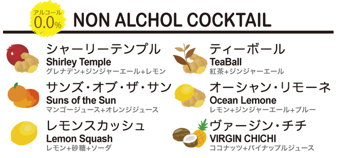 MOCKTAIL ノンアルコール カクテル